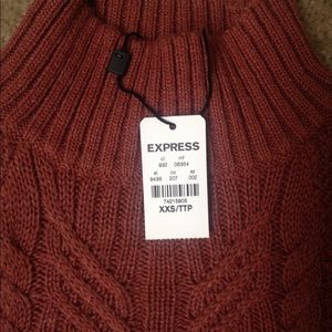 Cold Shoulder Cable Knit Sweater Dress XXS